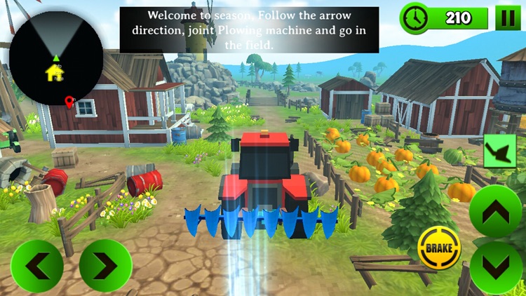 Block Farming Tractor Sim