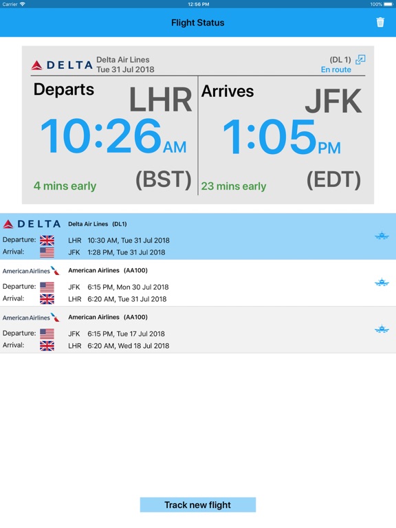 delta flight status tracker