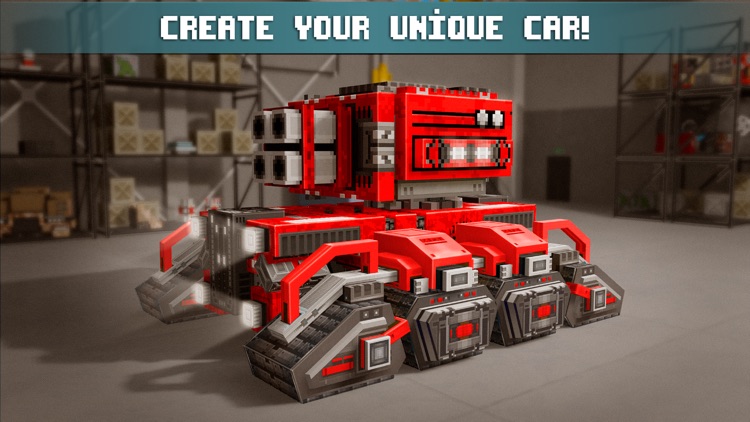Blocky Cars - shooting games screenshot-0