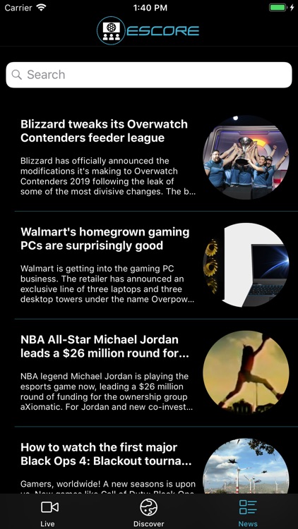 eScore - eSports Tracker