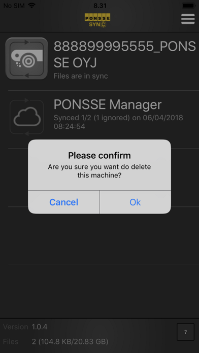 How to cancel & delete PONSSE Sync from iphone & ipad 1