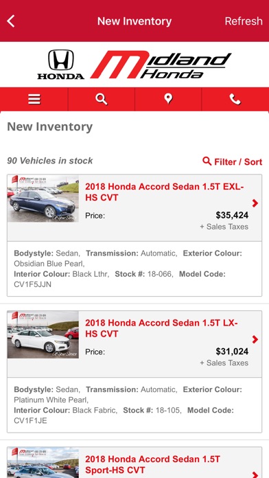 Midland Honda screenshot 3