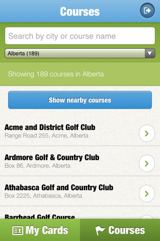 Canada Golf Card screenshot 2