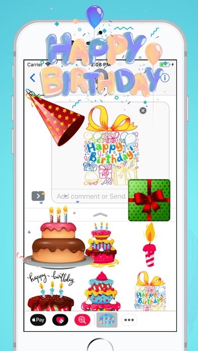 Party Birthday Wishes Sticker screenshot 3