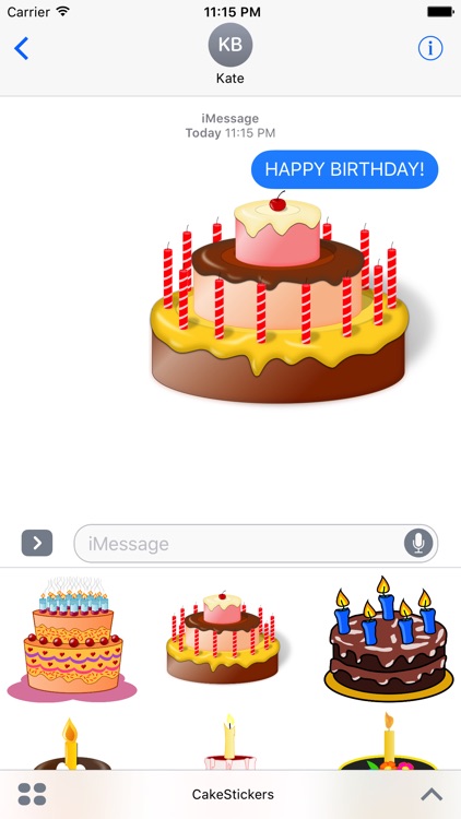 Birthday Cake Stickers