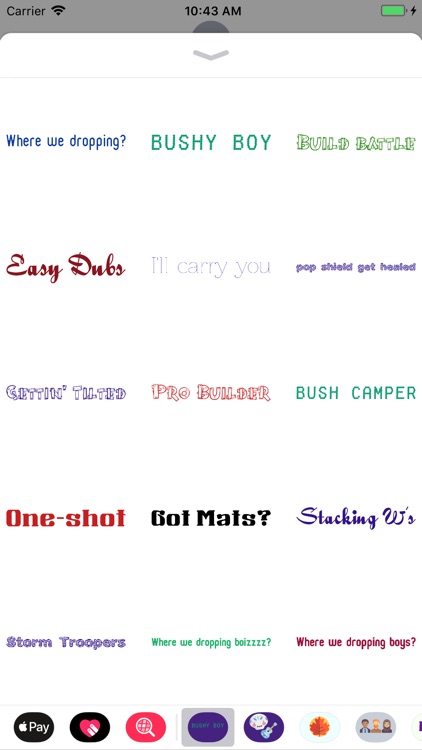 Bushy Boy Gaming Phrases