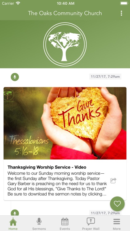 The Oaks Community Church App