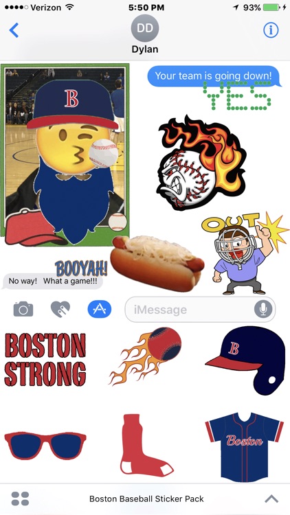 Boston Baseball Sticker Pack