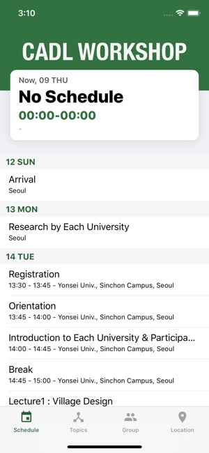 CADL - Workshop Schedule(圖1)-速報App