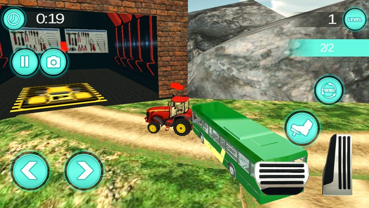 Offroad Tractor Towing Bus screenshot-3