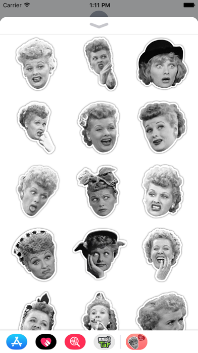 I LOVE LUCY emoji expressions screenshot 3