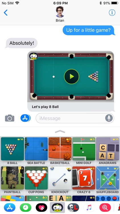 How to play 8 ball pool on gamepigeon