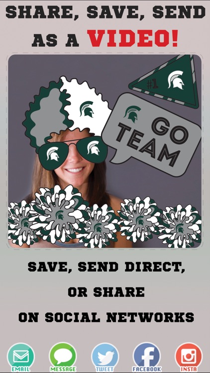 Michigan St. Spartans Animated Selfie Stickers screenshot-3