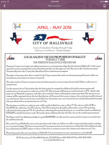 City of Hallsville Texas screenshot 3
