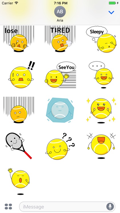 Cute Tennis Ball Emoji Sticker