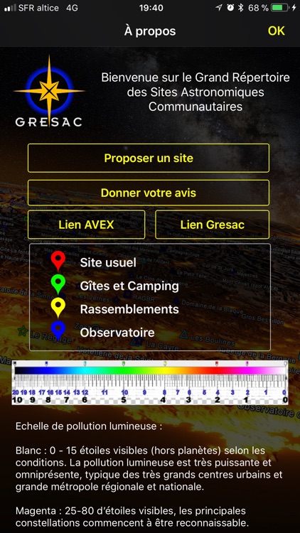 iGresac Répertoire Sites Astro