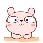 Pink Bear Funny Stickers