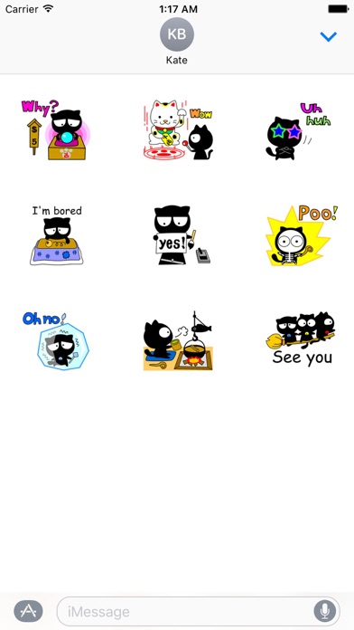 Cute Wizard Black Cat Sticker screenshot 3