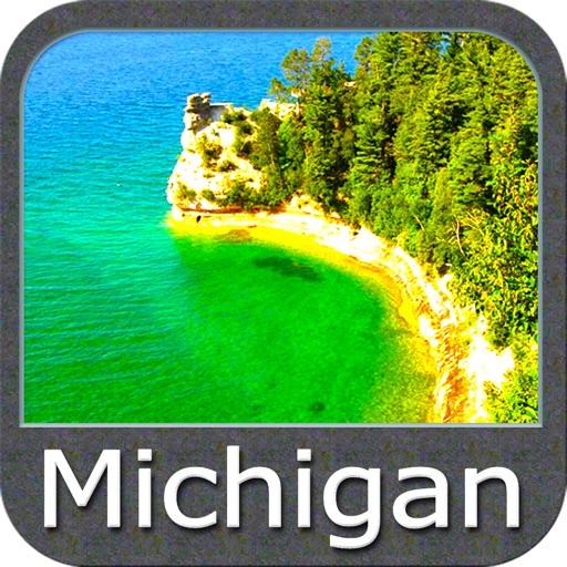 Michigan & Superior lakes charts GPS map Navigator icon