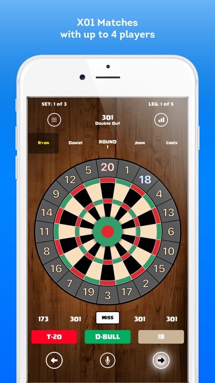 Score Darts Cricket and X01