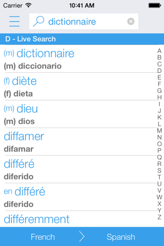 Dictionary Spanish French screenshot 2