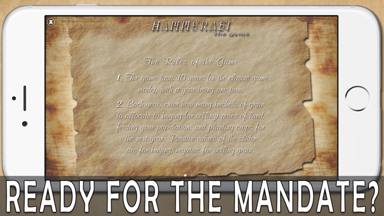 Hammurabi, The Game