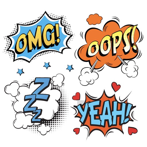 Comic Speech Bubble Stickers by Winkpass Creations, Inc.