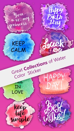 Watercolor Greetings Stickers Pack