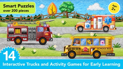 Kids Vehicles 1: Interactive Fire Truck - 3D Games for Little Firefighters and Drivers of Firetrucks by 22learn Screenshot 2