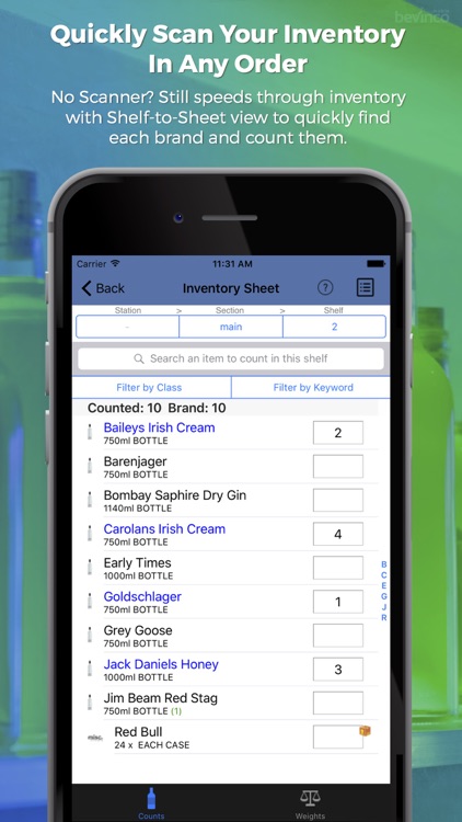 Bevinco Mobile - Bar Inventory
