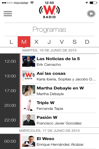 WRadio México para iPhone screenshot 2
