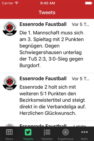 TuS Essenrode Faustball screenshot 2