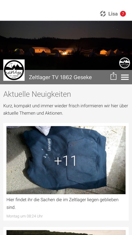 Zeltlager TV 1862 Geseke