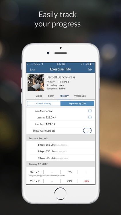 My Workout+ Exercise and Weightlifting Journal