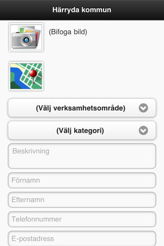 Felanmälan Härryda screenshot 2