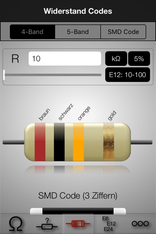 Resistor ToolKit, Color Codes screenshot 3