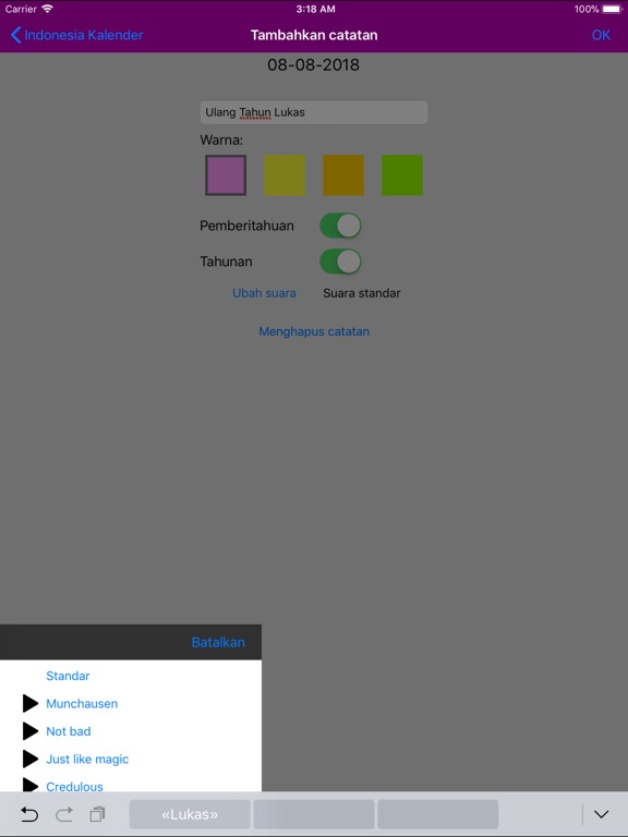 Kalender Indonesia 2018 iPad Kalender Indonesia 2018 iPad
