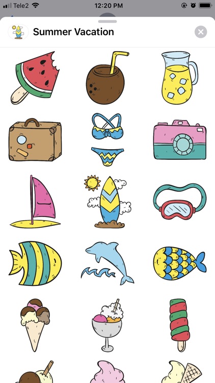 Summer Vacation Stickers
