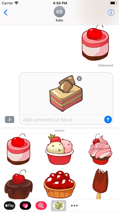 Cartoon Handmade Cake Sticker screenshot 3