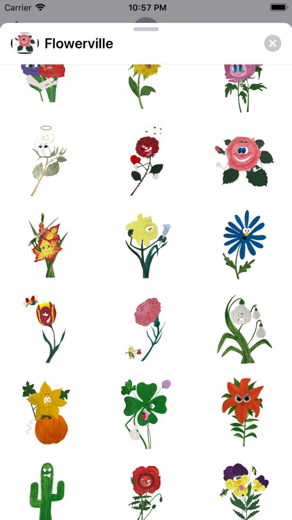 Flower Emotion stickers
