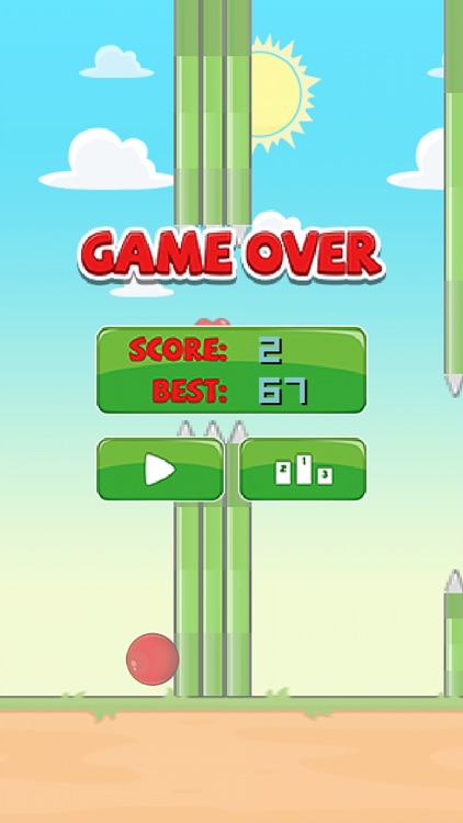 Flappy Red Ball - Tiny Flying screenshot-3