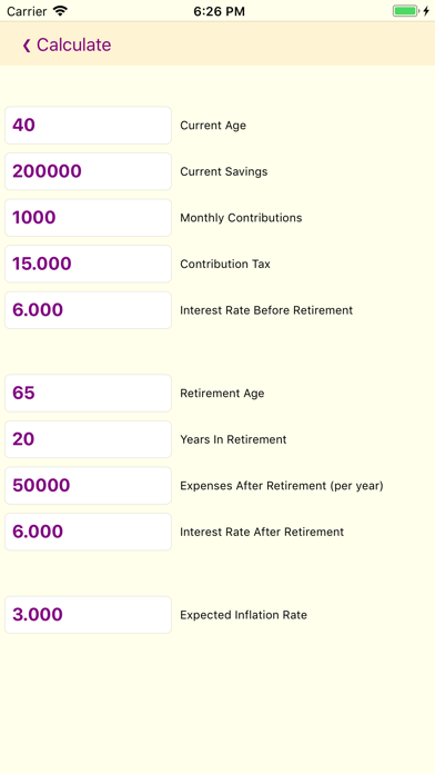 How to cancel & delete Retirement Calculator from iphone & ipad 2