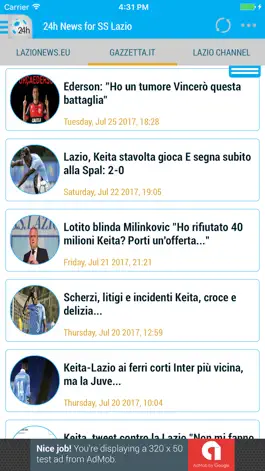 Game screenshot 24h News for SS Lazio mod apk