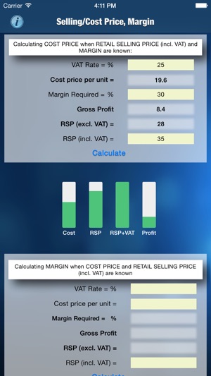 Margin/Selling/Cost Calculator