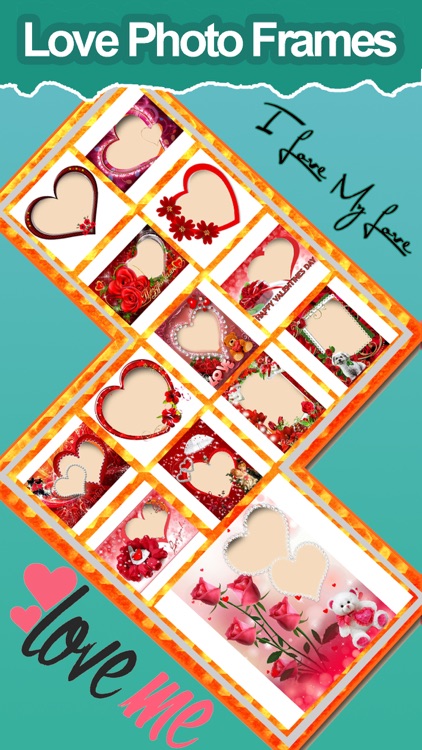 Valentines Photo Frame Collage