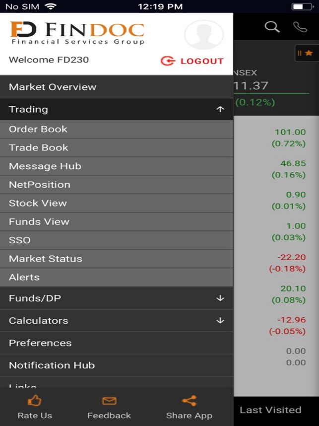 findoc mobile trading app