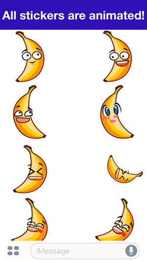 Banana Animated -Cute stickers(圖2)-速報App