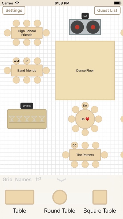 Seat Puzzle for Floor Plans