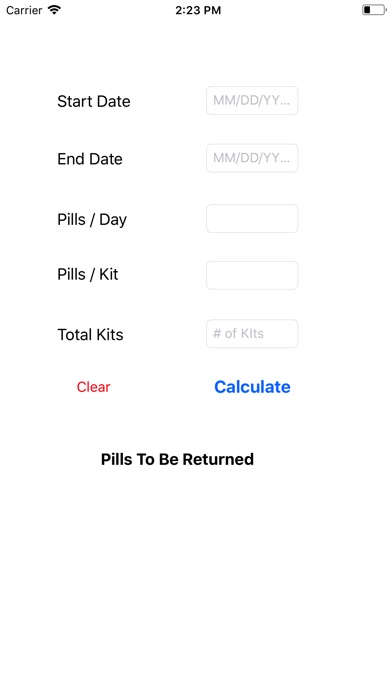Pill Calculator screenshot 2
