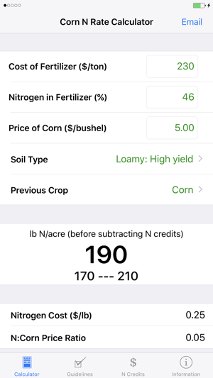 Corn N Rate Calculator